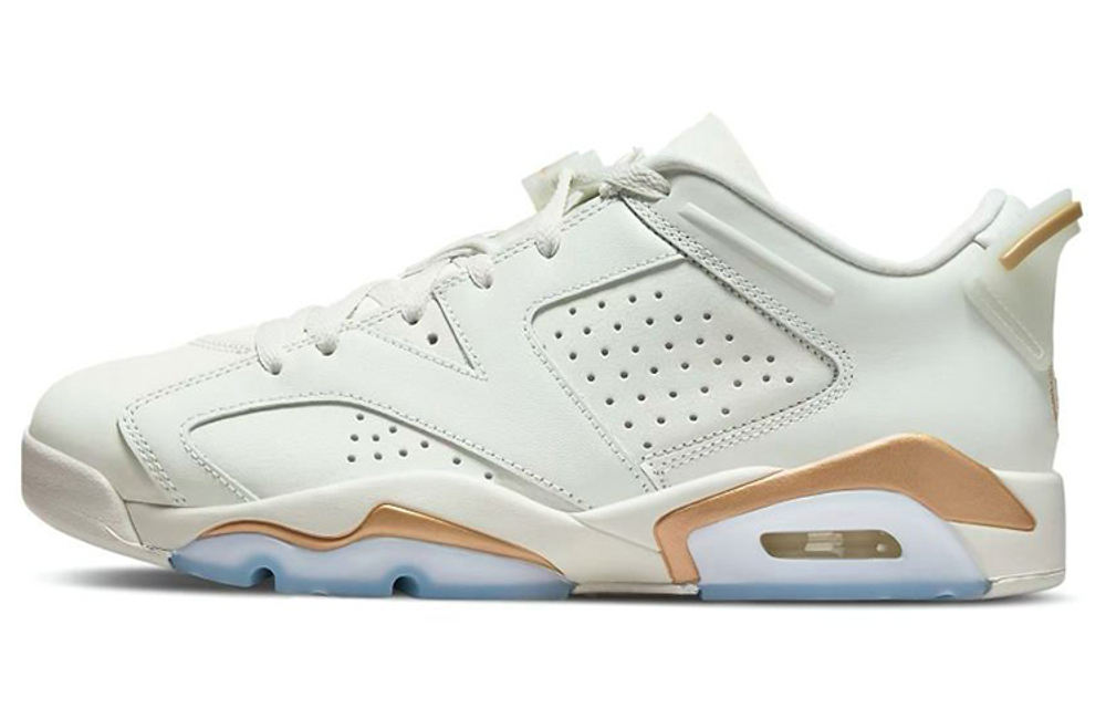 Jordan Air Jordan 6 retro low gc "cny" Year of the Tiger low-cut retro basketball shoes for men and women with the same style blue gray gold