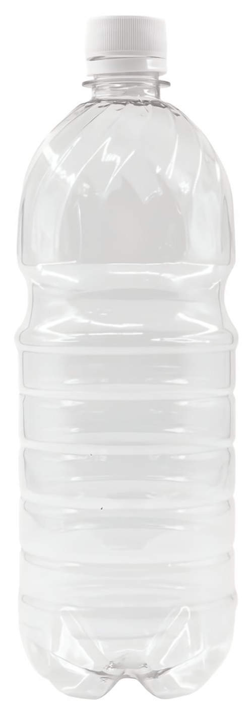 Бутылка с крышкой 1000 мл, узкое горло 28 мм, прозрачная М-Пэт, 100 штук