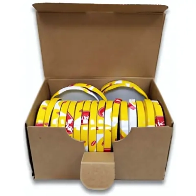 Набор крышек в коробке ТО D-82"Бабочка»- 20шт желтый