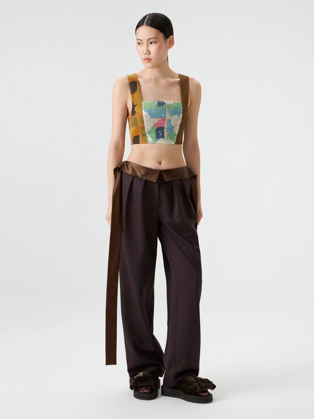 Бюстье пэчворк с пайетками OLA OLA