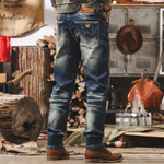 Amei Clock ретро джинсы мужские американский стиль. Сезон весна