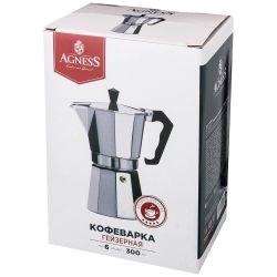 КОФЕВАРКА ГЕЙЗЕРНАЯ "МОНБЛАН", 300 МЛ НА 6 ЧАШЕК (КОР=36ШТ.)