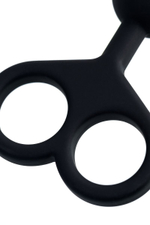 Черные анальные бусы Cephei - 33,5 см. (Цвет: черный)