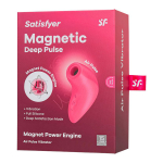 Розовый вакуум-волновой бесконтактный стимулятор клитора 11,6см Satisfyer Magnetic Deep Pulse