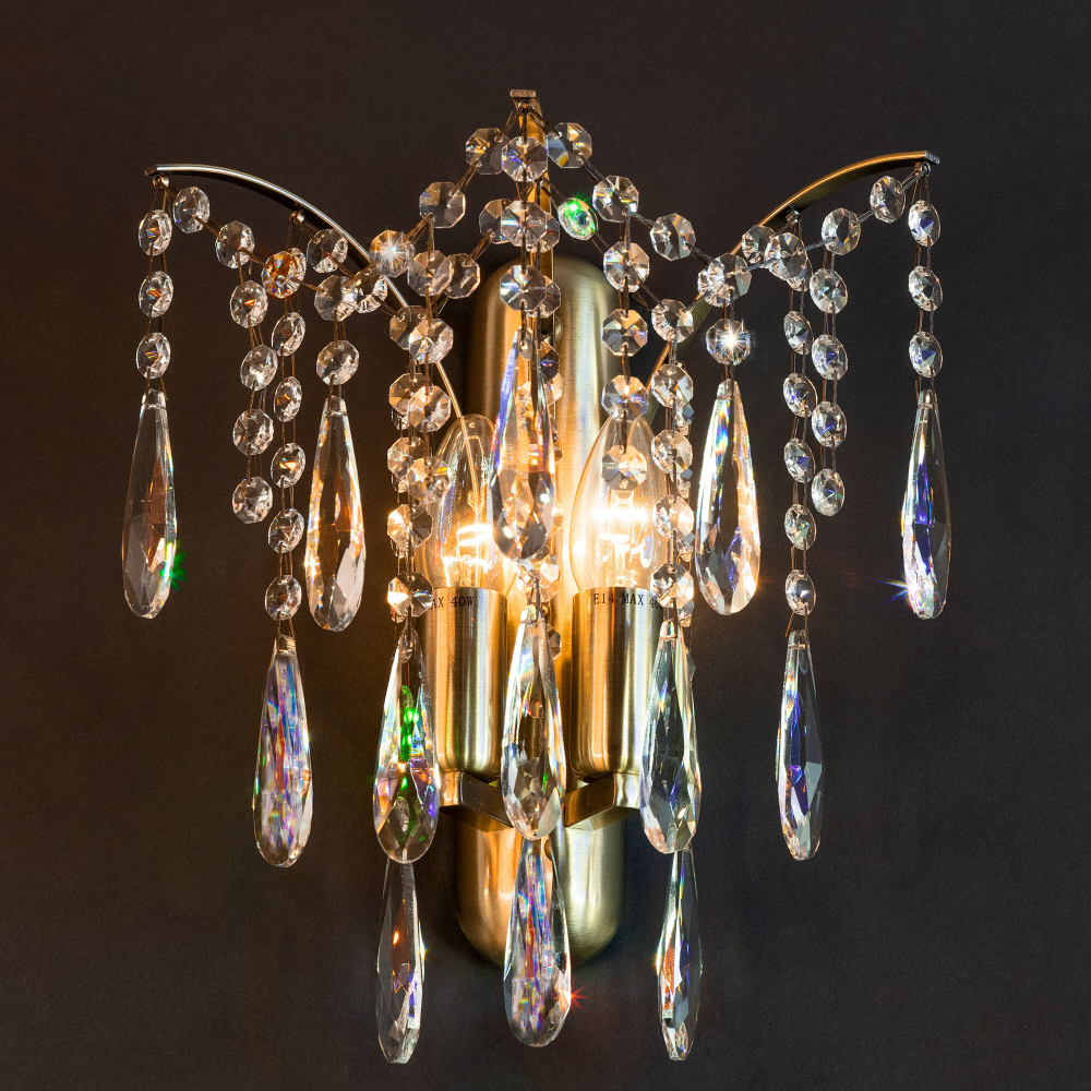 Citilux Селена CL302323 Бра хрустальное Бронза