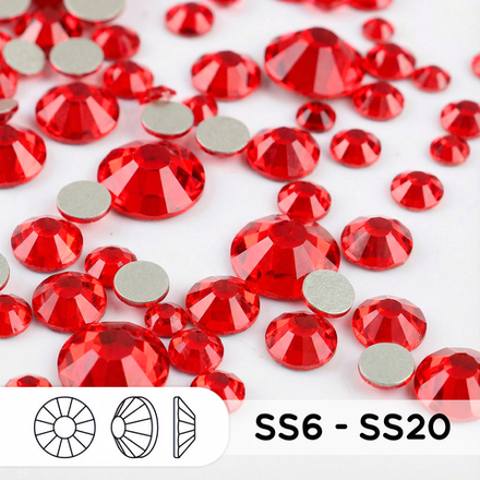 Стразы mix ss6-ss20 Siam (Red)