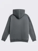 Худи Hardlunch Logo на молнии garment dye темно-серый