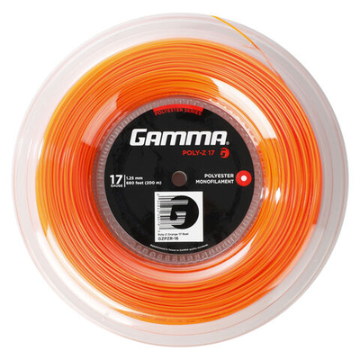 Струны теннисные Gamma Poly Z String Reel - Orange
