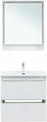 Тумба с раковиной Aquanet Милан 336368/330430 70 белый глянец