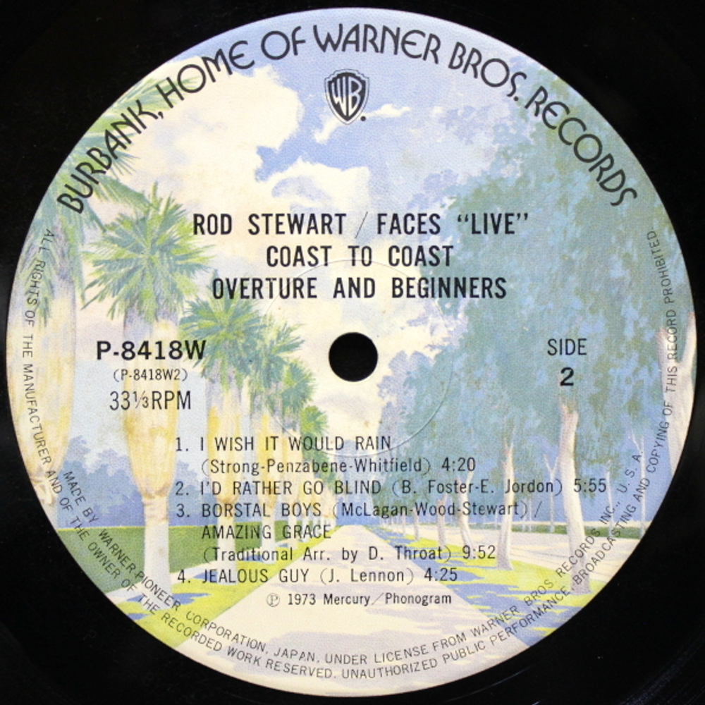 Rod Stewart & Faces / Live Coast To Coast - Overture And Beginners (LP)