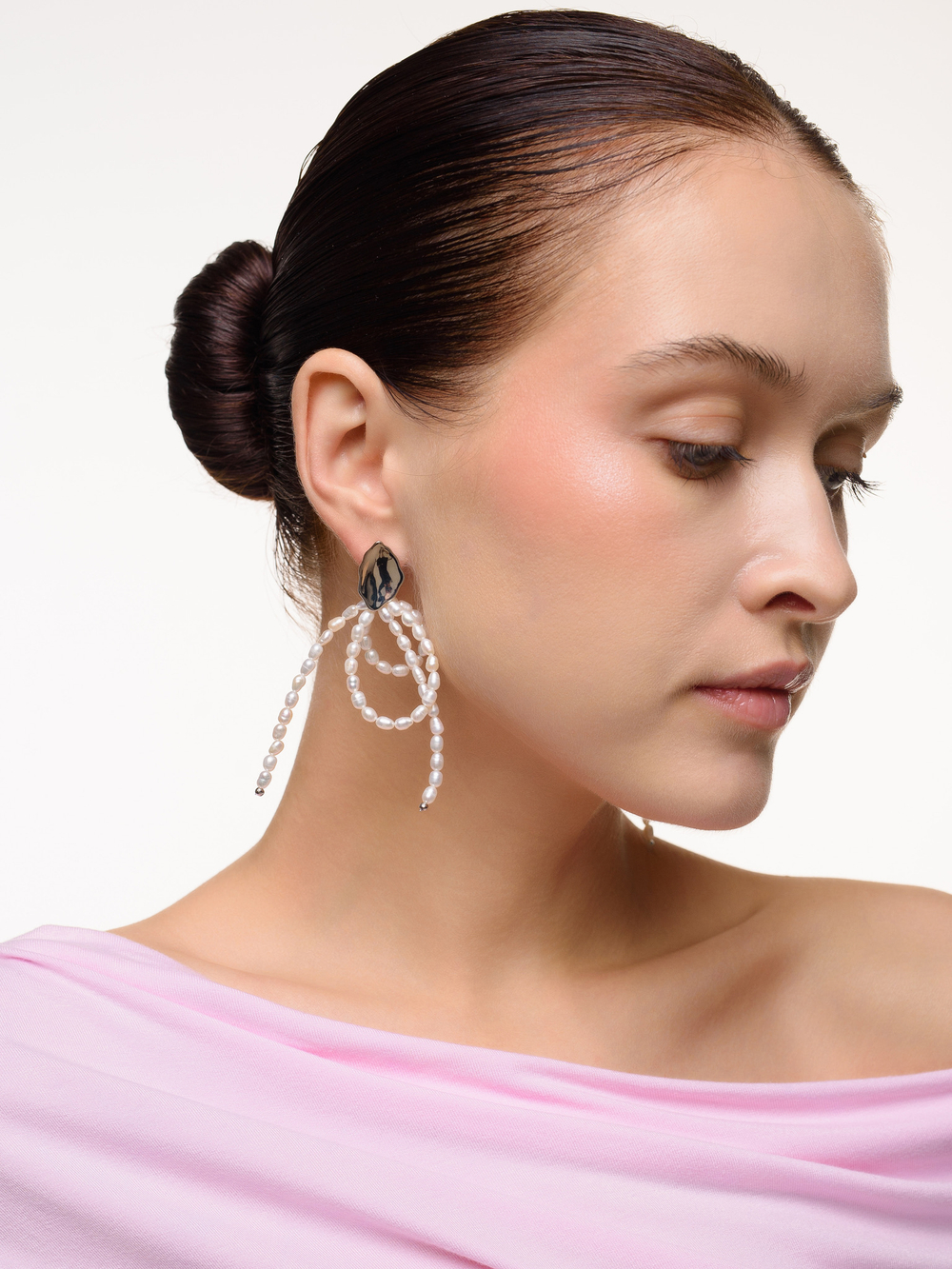 Серьги "Glide bow" Silver