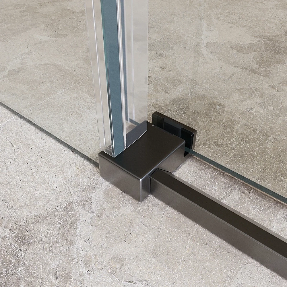 Душевая дверь BelBagno SOFT_CLOSE-2-BF-1-110-C-GM 110 стекло прозрачное/профиль оружейная сталь