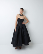 Топ-корсет из тафты черный