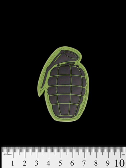 Шеврон Граната PVC. Чёрный