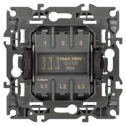 Выключатель ЭРА Серия 12 12-1107-16 тройной, 10АХ-250В, титан | ЭРА 12 Титан