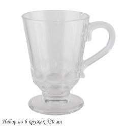 Lenardi 200-037 Набор из 6 кружек 320мл в под.уп.(х8)Стекло