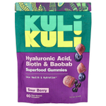 Kuli Kuli, жевательные таблетки с суперфудами, кислый ягодный вкус, 60 растительных жевательных таблеток