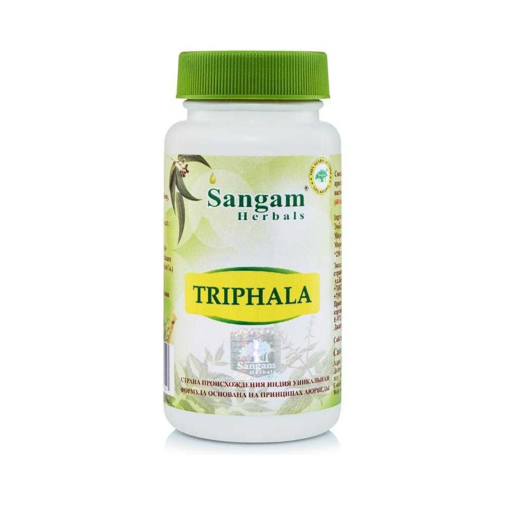 Sangam Herbals Трифала смесь сухого растительного сырья Triphala 750 мг 60 таб