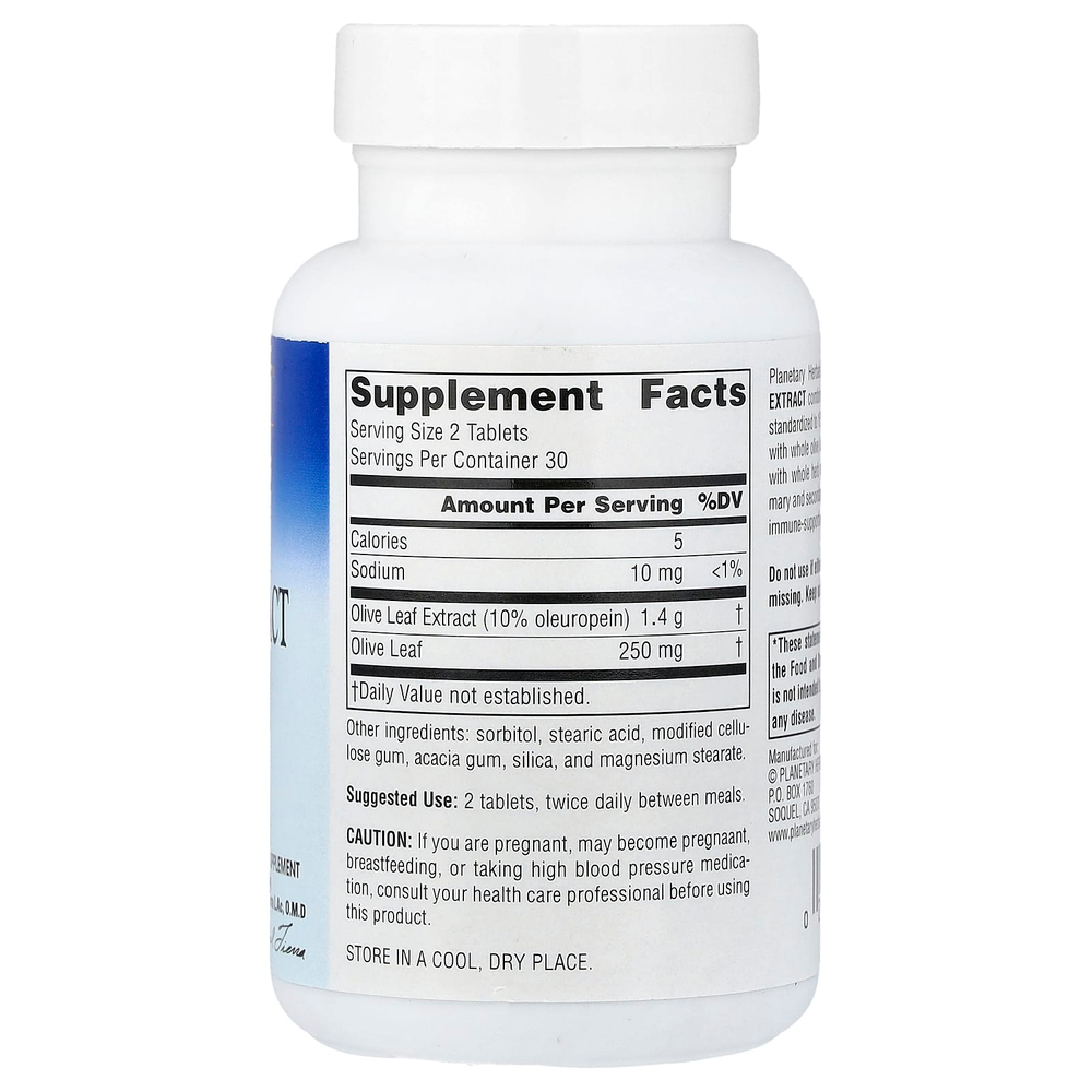 Planetary Herbals, Full Spectrum™, экстракт листьев оливкового дерева, 825 мг, 60 таблеток