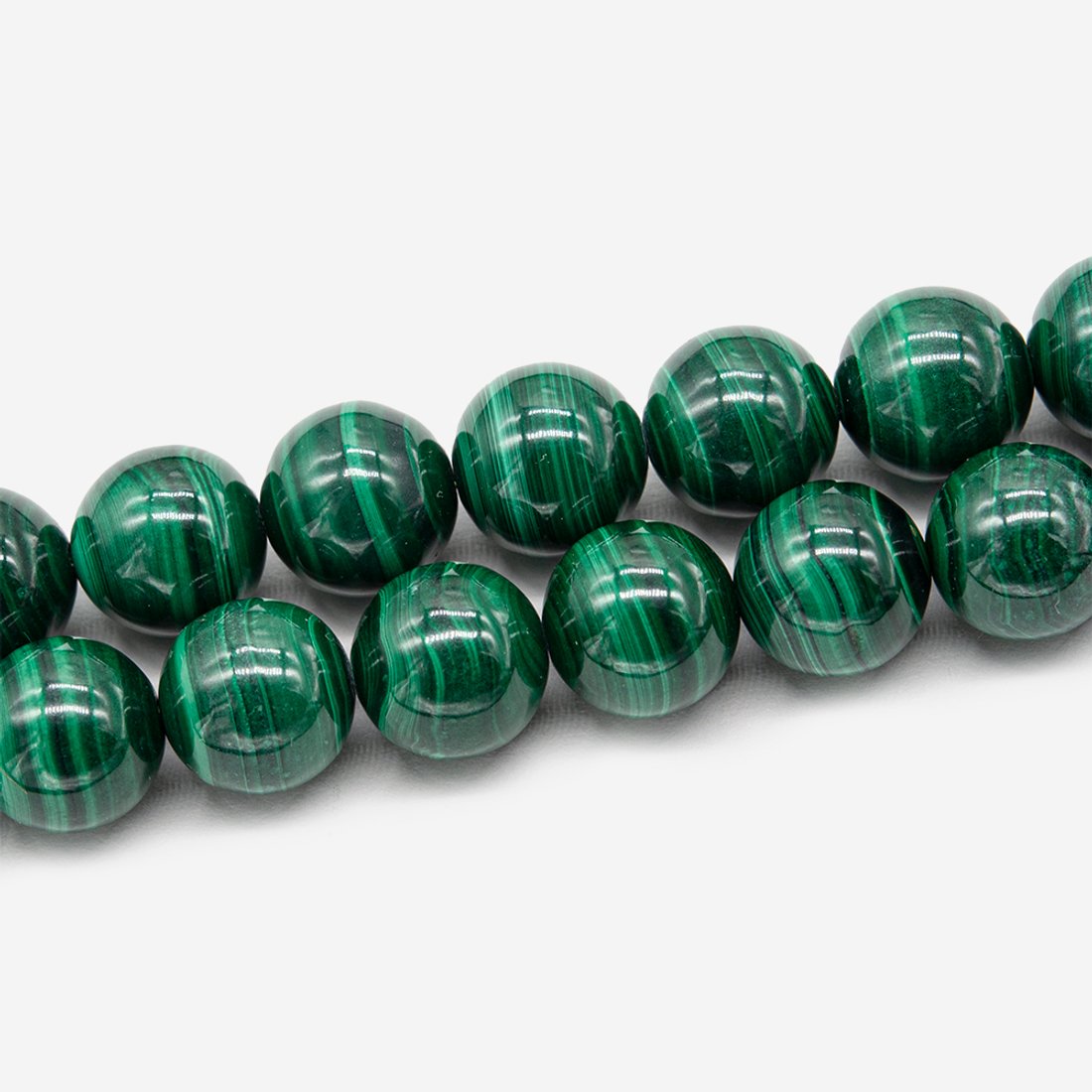 Малахит натуральный, бусины в форме шара 12,5мм
