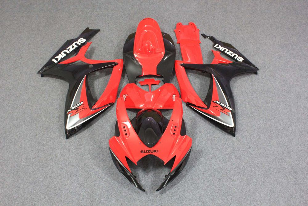 Комплект пластика для мотоцикла Suzuki GSX-R600/750 06-07 Красно-Черный COLOR+