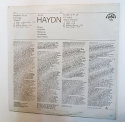 Винтажная виниловая пластинка LP Haydn Гайдн, Prague Chamber Orchestra, Dean Dixon Symphony No. 92 In G Major Oxford Symphony No. 48 In C Major Maria Theresia (Чехословакия 1976)