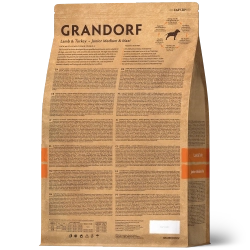 Grandorf Lamb & Turkey, Junior Medium & Maxi для юниоров средних и крупных пород (Ягнёнок с индейкой)