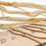 Цепочка, цвет золото, размер звена 1,5 мм, цена за отрезок 50 см