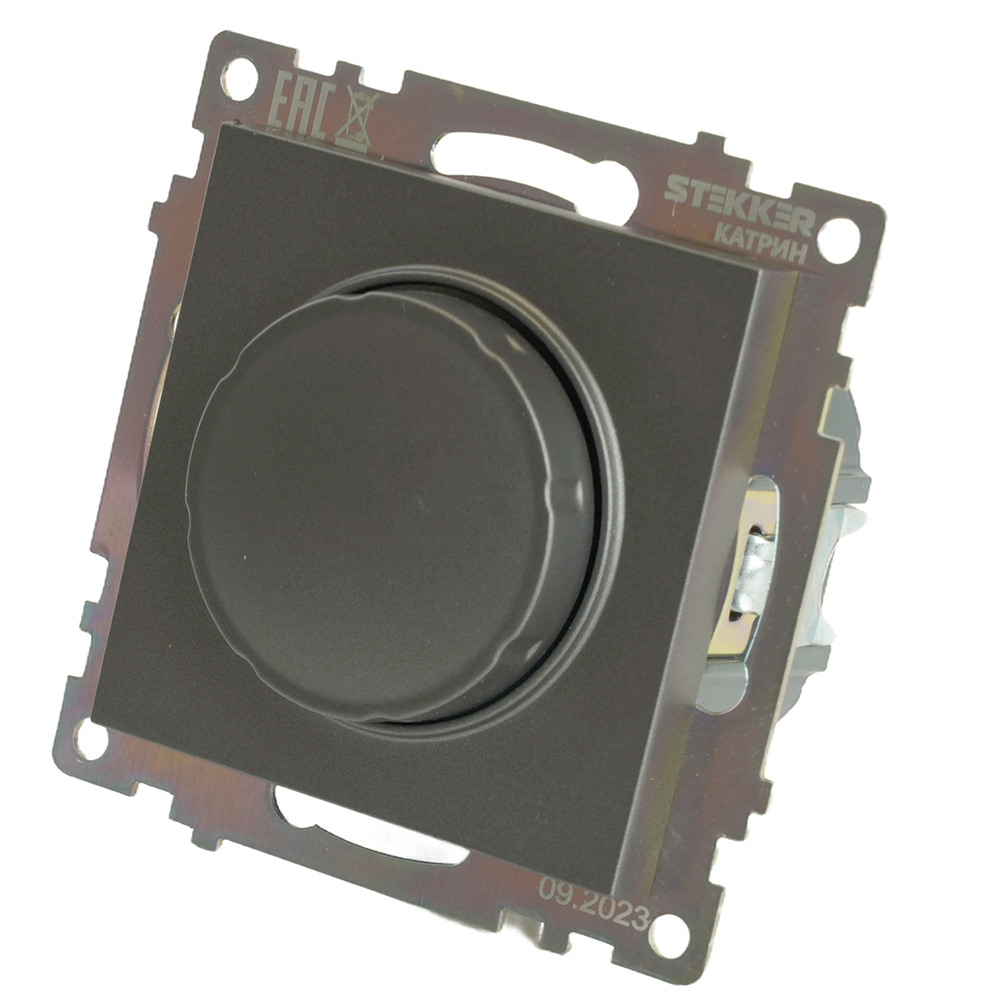 Выключатель диммирующий TRIAC (механизм) 250В, 500W, серия Катрин, графит, GLS10-7106-06 49413