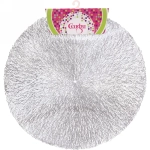 Салфетка плетеная 38см «Паутинка» серебро