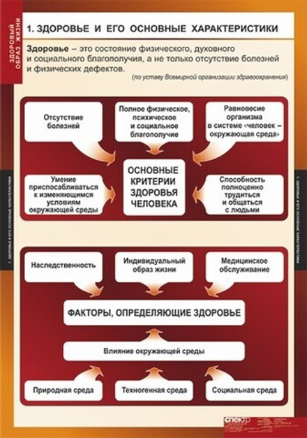 Здоровый образ жизни (8 таблиц, 68х98 см)