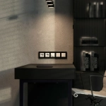 Рамка на 5 постов Slab (черный матовый) W0052908