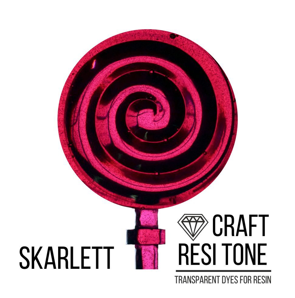 Прозрачный тонер для эпоксидной смолы, Skarlett (алый) 10мл