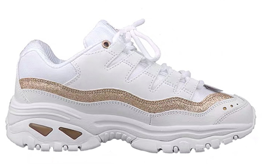 Skechers D"lites Running Shoes White/Gold Women"s