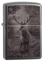 Классическая американская бензиновая узкая зажигалка с покрытием Black Ice® из латуни ZIPPO 49059 в подарочной коробке