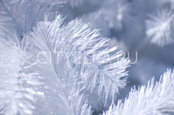 Ель уличная искусственная "Альпийская" ствольная белая