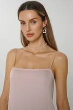 Платье-комбинация Alexandra Talalay А-силуэта AD044 жемчужно-розовое