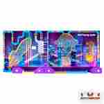 Пневмолабиринт для детской игровой комнаты «Неоновый космо-город», 3,6×2,4×0,5 м