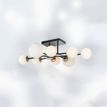 815380 Люстра CROCO 8х40W E14 ЧЕРНЫЙ МАТОВЫЙ/ЗОЛОТО