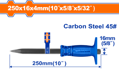 Зубило с протектором 4х16х250 мм (6/36) WADFOW WCC1303