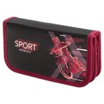 Пенал ПИФАГОР, 2 отделения, ламинированный картон, 19х11 см, "Sport motorcycle", 270171