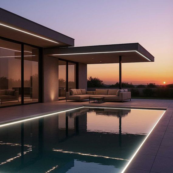 Лента светодиодная 5м 480Led 14W IP68 6500K холодный белый (COB 24V 480Led 14W IP68) Elektrostandard a070532