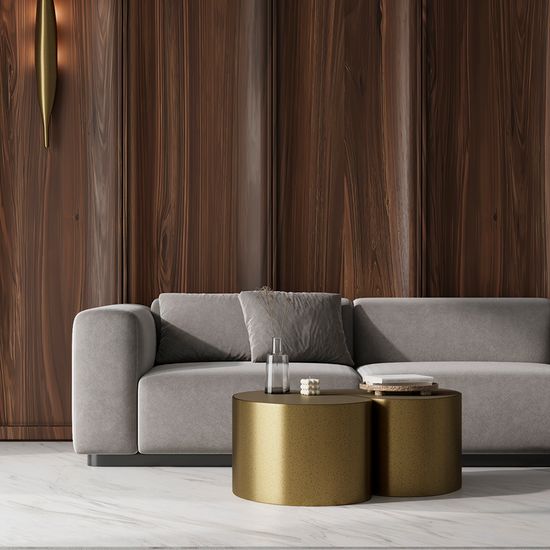 Набор из 2-х столиков grannis, золотистые