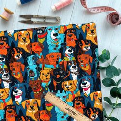 Ткань Барби мультяшные собаки