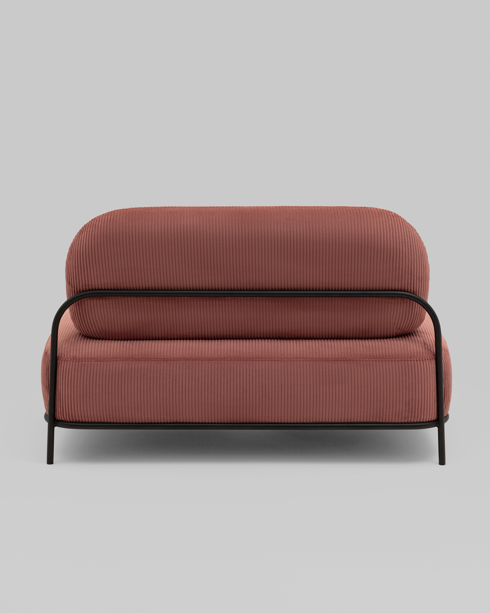 Диван Стоун велюр рельефный коралловый