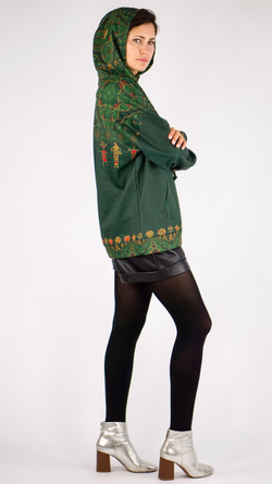 Худи «Петроглифы», принт по мотивам наскальных рисунков североамериканских индейцев