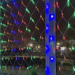 Светодиодная новогодняя гирлянда ЭРА ENIS-01M сеть 1,8мХ1,5м мультиколор