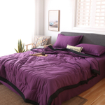 Комплект постельного белья Однотонный Сатин с Одеялом FB002