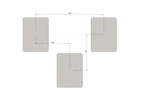 Уличный тренажер Жим от груди лежа YTX2