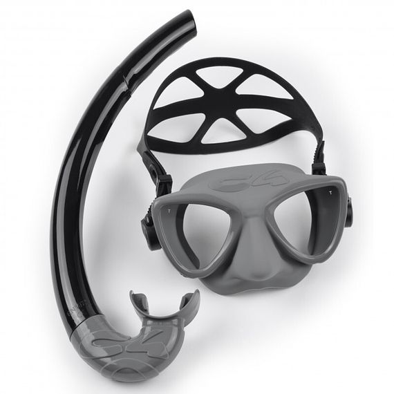 Набор маска+трубка+ласты в сумке C4 Carbon Predator